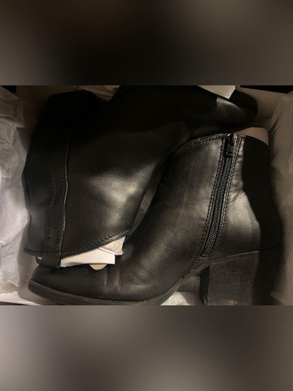 Naturalizer Fairmont Black Leather Boots Booties